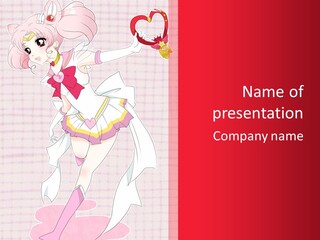 A Girl With A Heart Shaped Object In Her Hand PowerPoint Template