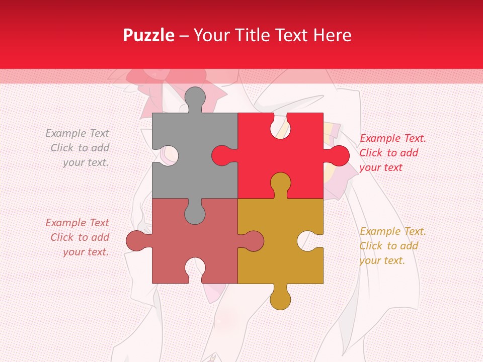 A Girl With A Heart Shaped Object In Her Hand PowerPoint Template