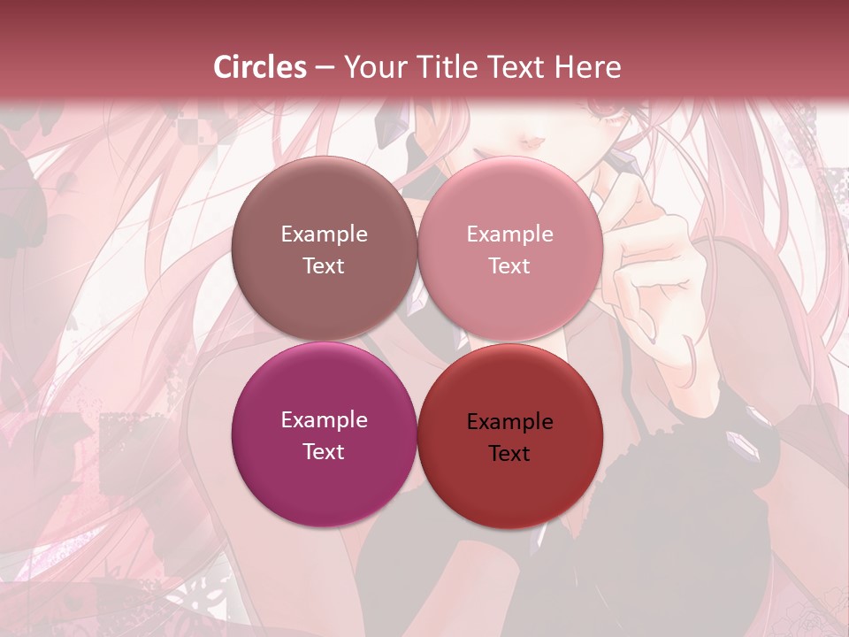 A Woman With Pink Hair Is Talking On A Cell Phone PowerPoint Template