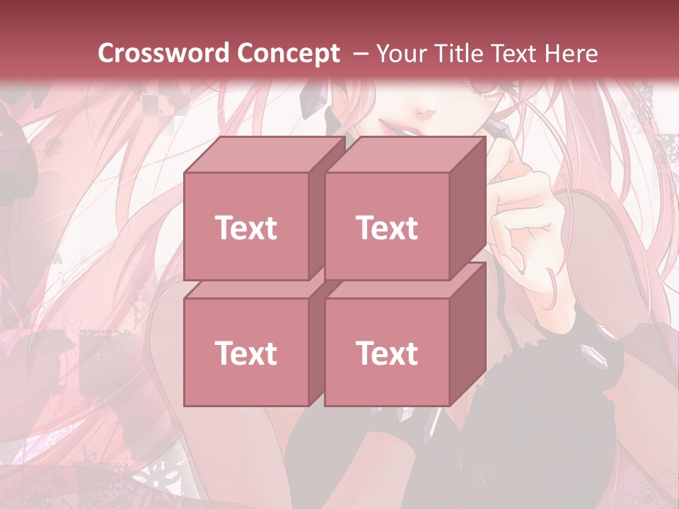 A Woman With Pink Hair Is Talking On A Cell Phone PowerPoint Template