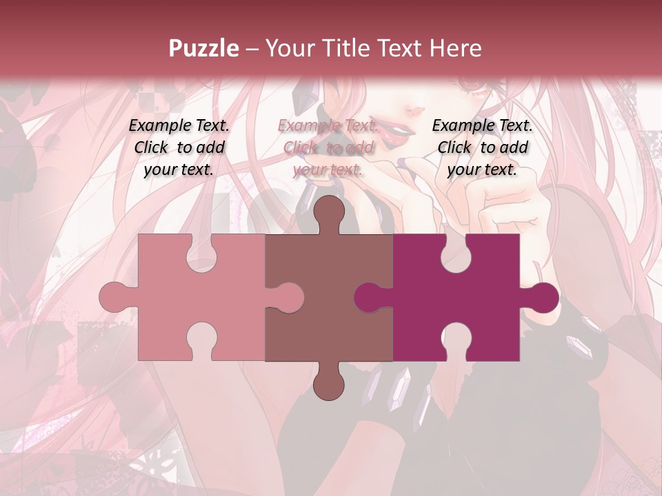 A Woman With Pink Hair Is Talking On A Cell Phone PowerPoint Template