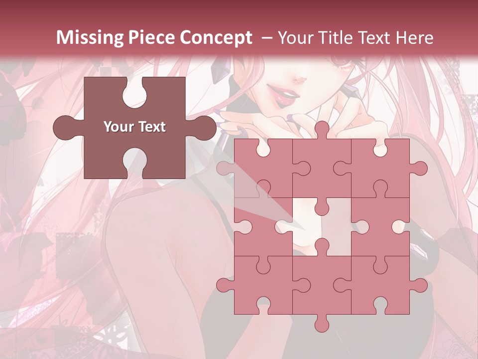 A Woman With Pink Hair Is Talking On A Cell Phone PowerPoint Template