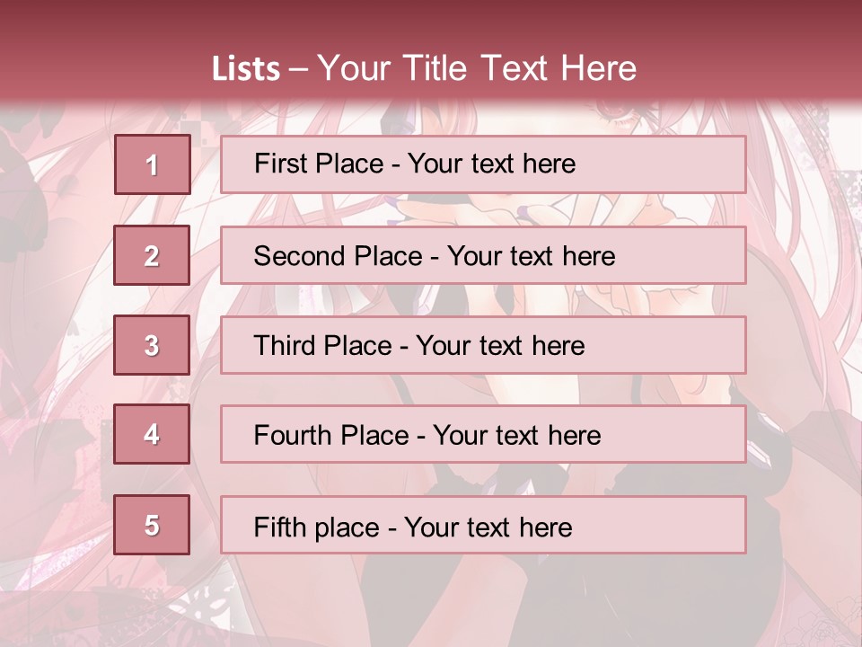 A Woman With Pink Hair Is Talking On A Cell Phone PowerPoint Template