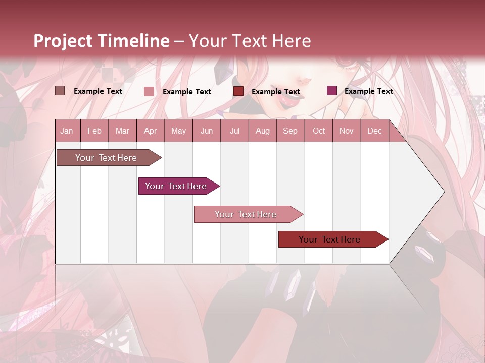 A Woman With Pink Hair Is Talking On A Cell Phone PowerPoint Template