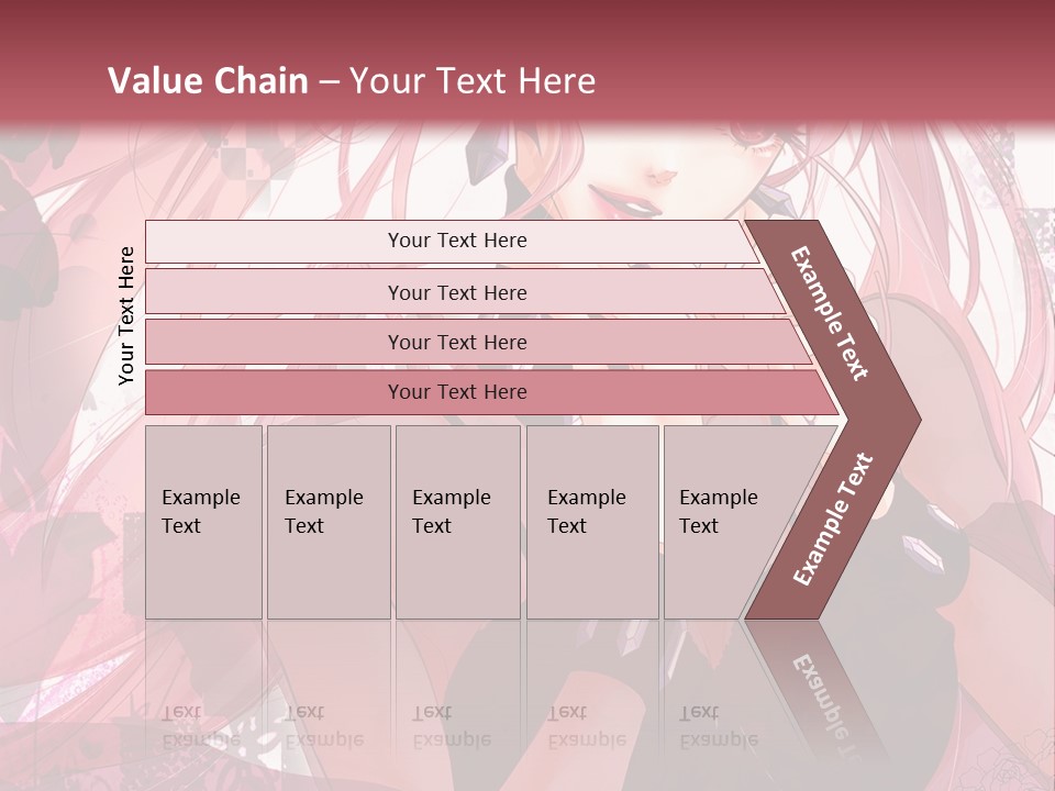 A Woman With Pink Hair Is Talking On A Cell Phone PowerPoint Template