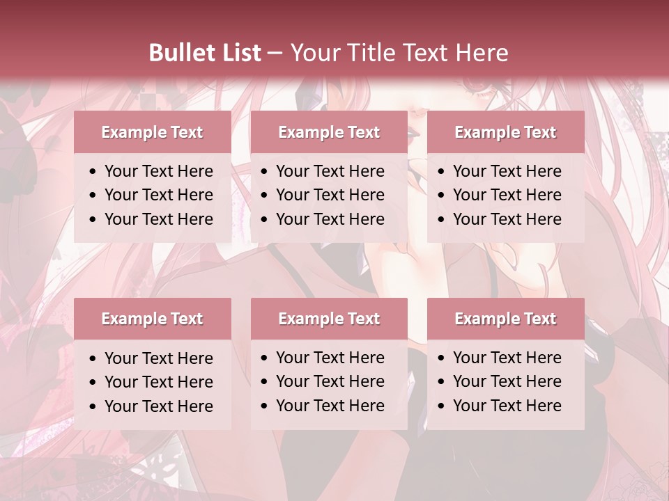 A Woman With Pink Hair Is Talking On A Cell Phone PowerPoint Template