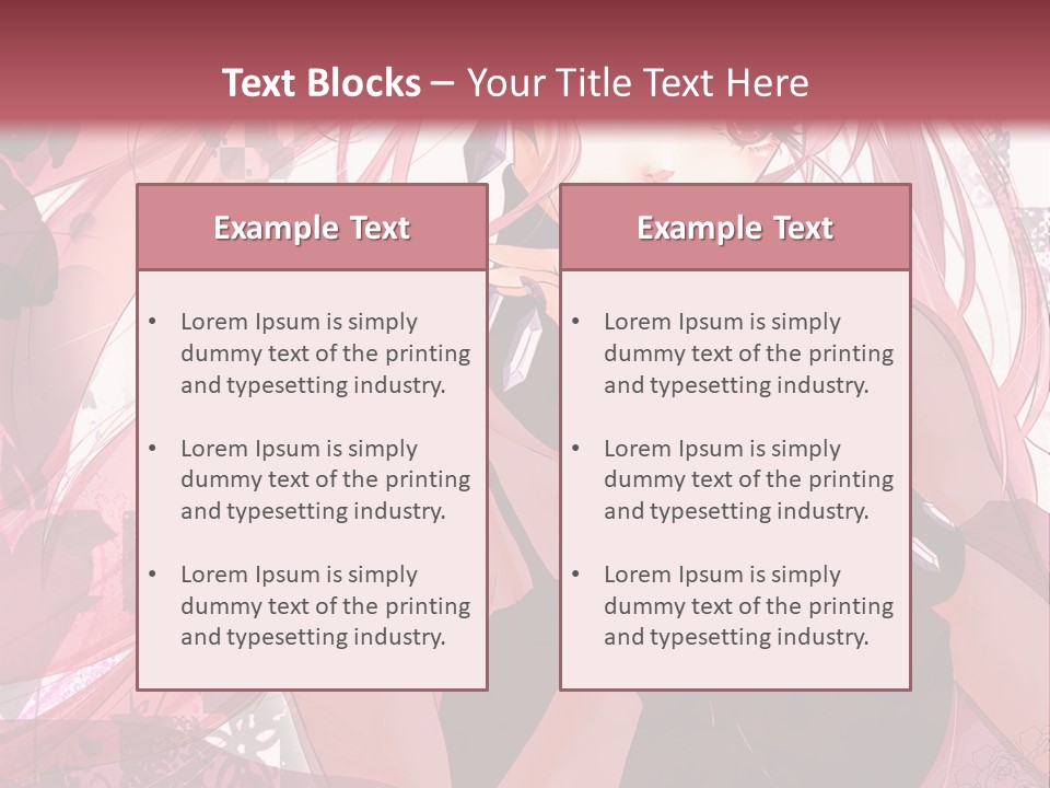 A Woman With Pink Hair Is Talking On A Cell Phone PowerPoint Template