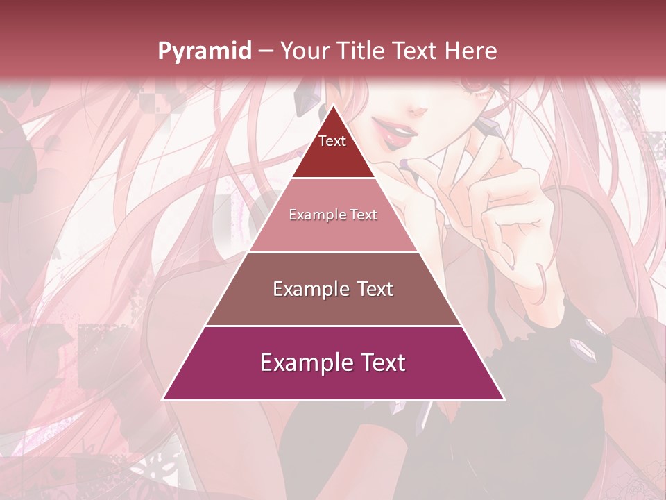 A Woman With Pink Hair Is Talking On A Cell Phone PowerPoint Template