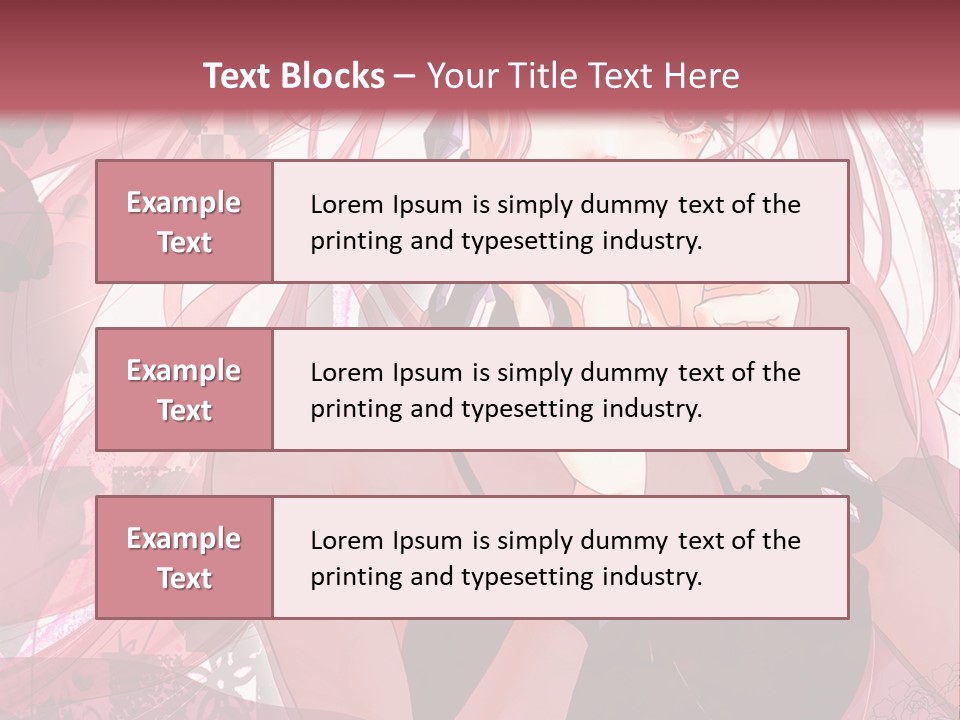 A Woman With Pink Hair Is Talking On A Cell Phone PowerPoint Template