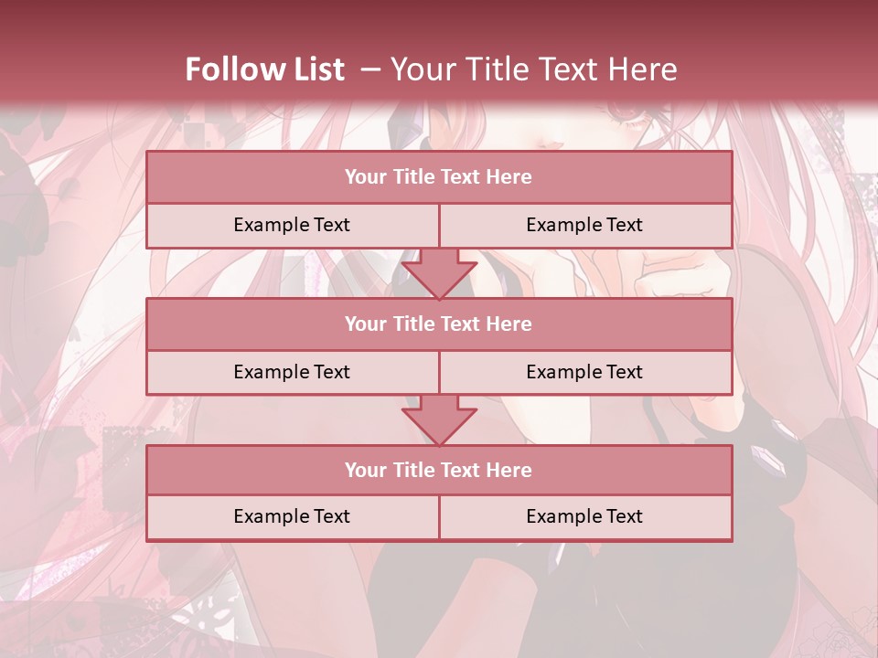 A Woman With Pink Hair Is Talking On A Cell Phone PowerPoint Template