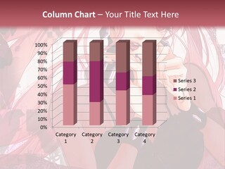 A Woman With Pink Hair Is Talking On A Cell Phone PowerPoint Template