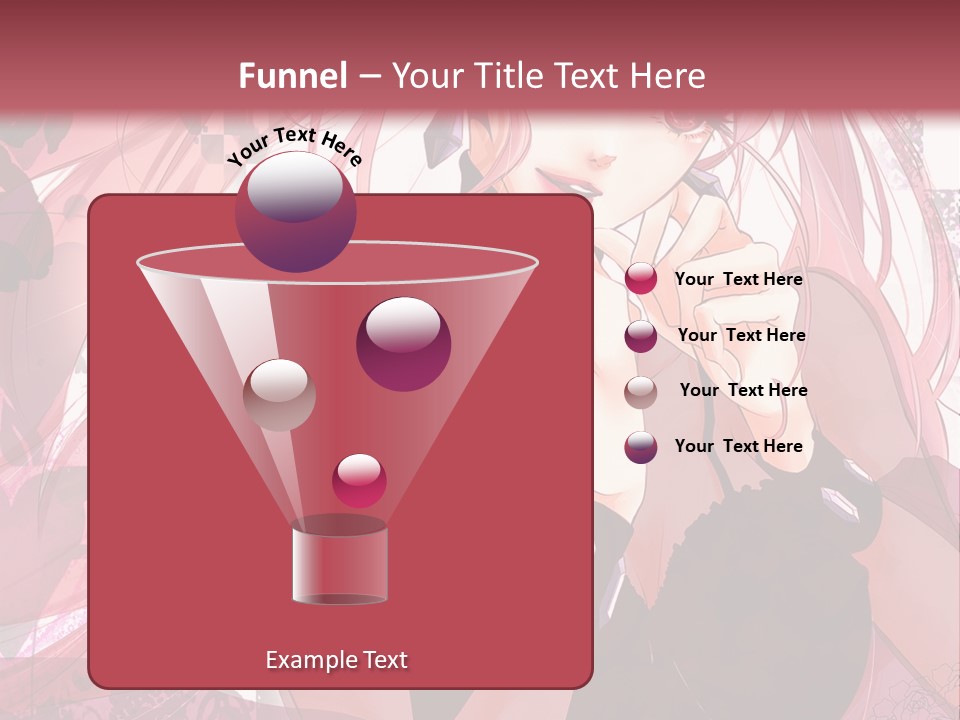 A Woman With Pink Hair Is Talking On A Cell Phone PowerPoint Template