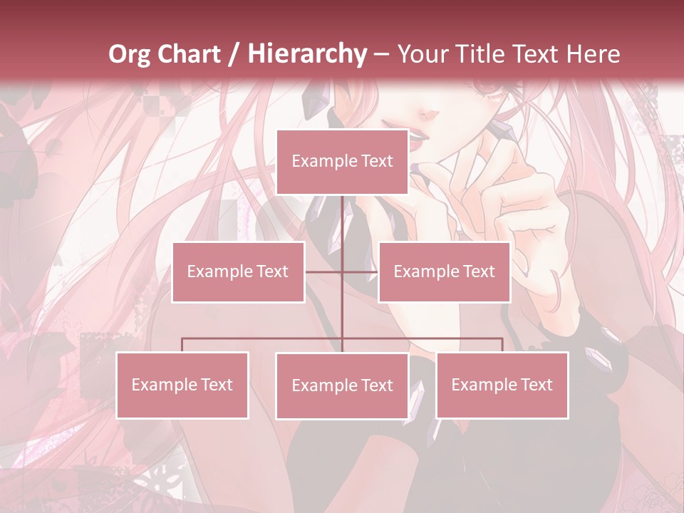 A Woman With Pink Hair Is Talking On A Cell Phone PowerPoint Template