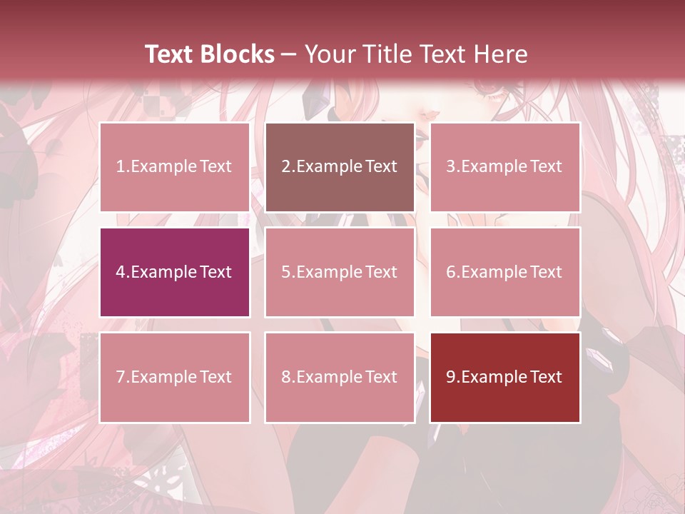 A Woman With Pink Hair Is Talking On A Cell Phone PowerPoint Template