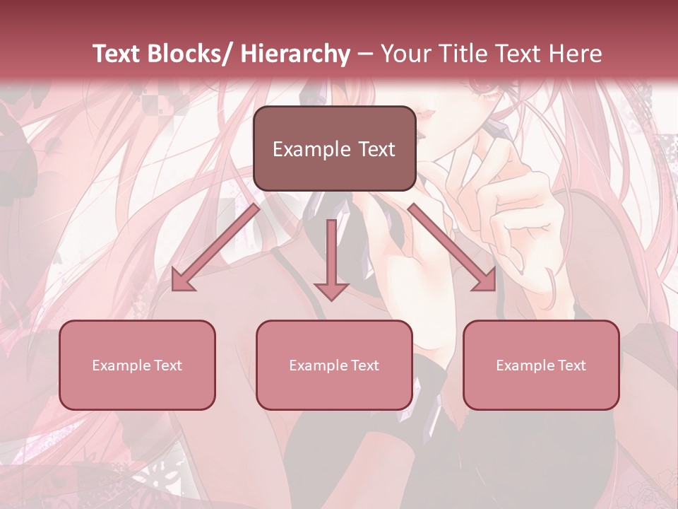 A Woman With Pink Hair Is Talking On A Cell Phone PowerPoint Template