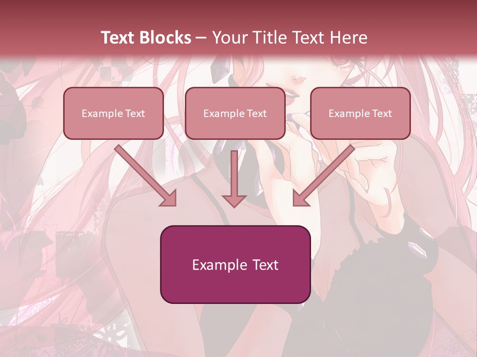 A Woman With Pink Hair Is Talking On A Cell Phone PowerPoint Template