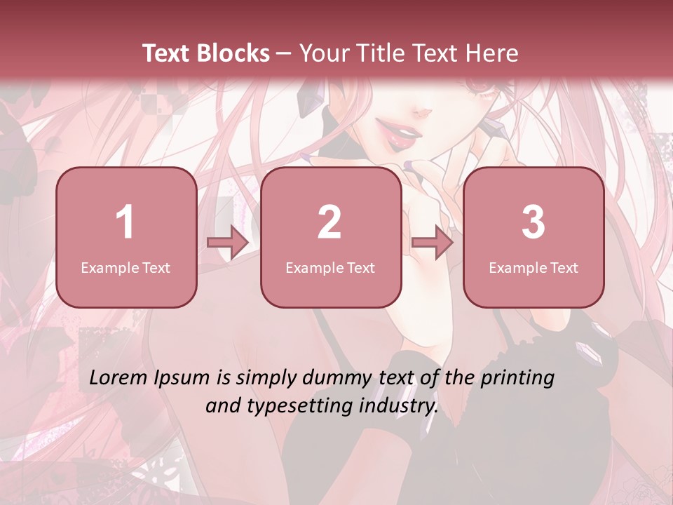 A Woman With Pink Hair Is Talking On A Cell Phone PowerPoint Template