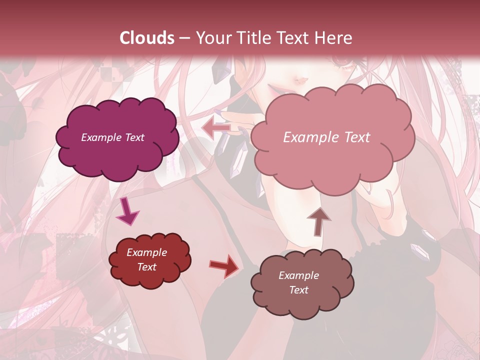 A Woman With Pink Hair Is Talking On A Cell Phone PowerPoint Template