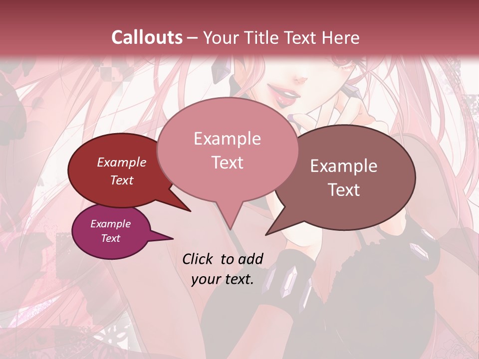 A Woman With Pink Hair Is Talking On A Cell Phone PowerPoint Template
