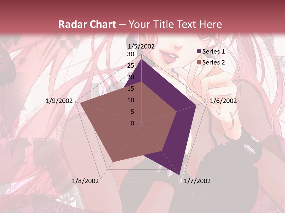 A Woman With Pink Hair Is Talking On A Cell Phone PowerPoint Template