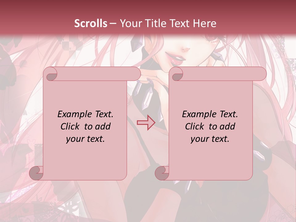 A Woman With Pink Hair Is Talking On A Cell Phone PowerPoint Template