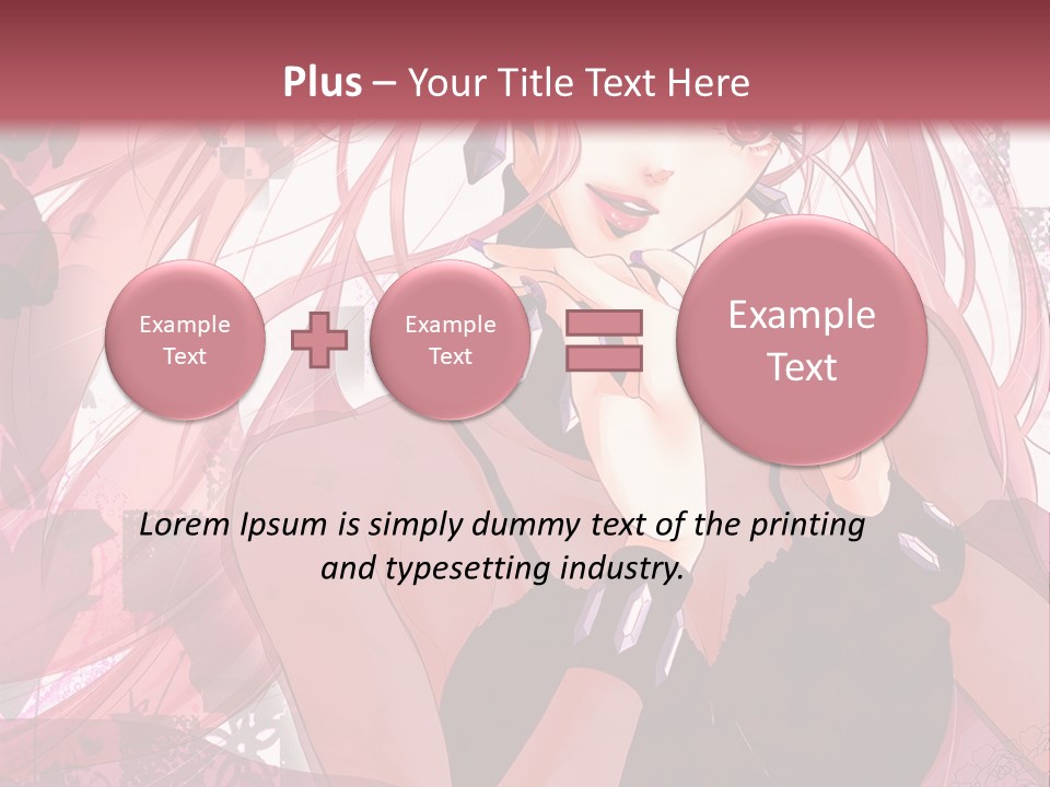 A Woman With Pink Hair Is Talking On A Cell Phone PowerPoint Template