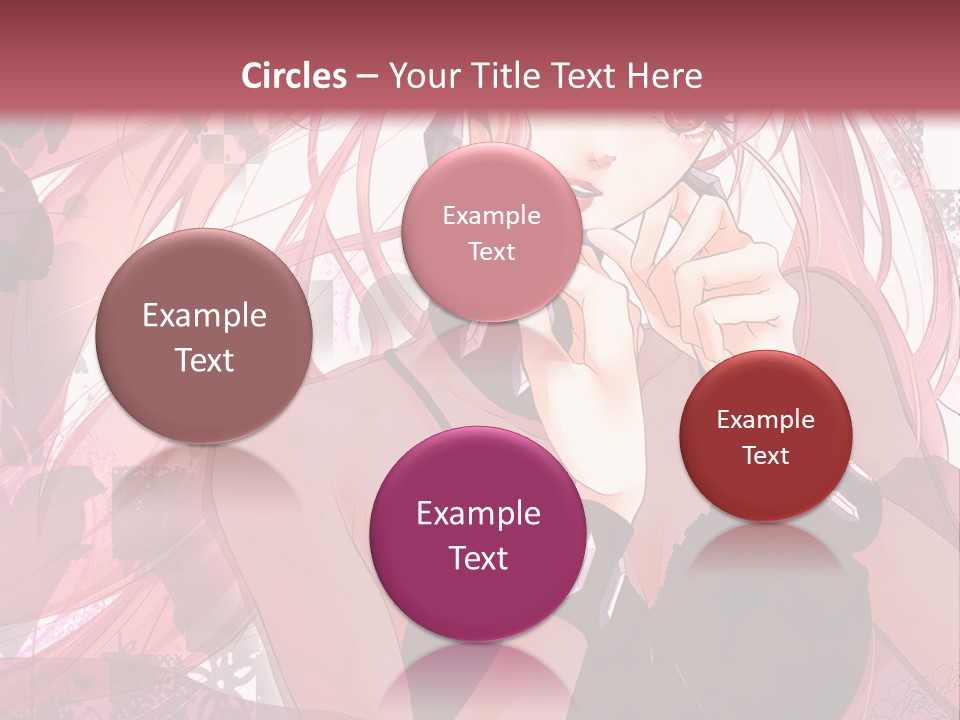 A Woman With Pink Hair Is Talking On A Cell Phone PowerPoint Template