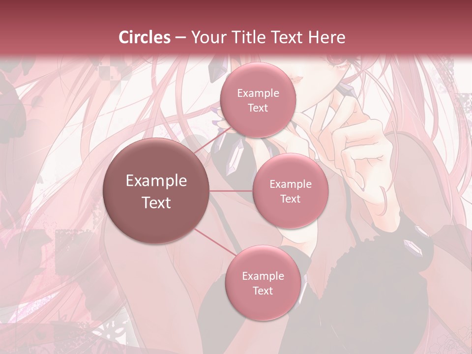 A Woman With Pink Hair Is Talking On A Cell Phone PowerPoint Template