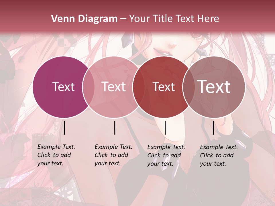 A Woman With Pink Hair Is Talking On A Cell Phone PowerPoint Template