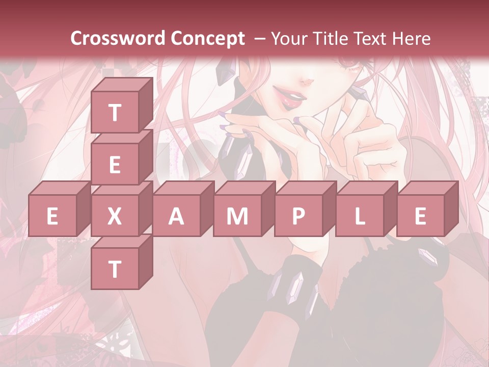 A Woman With Pink Hair Is Talking On A Cell Phone PowerPoint Template