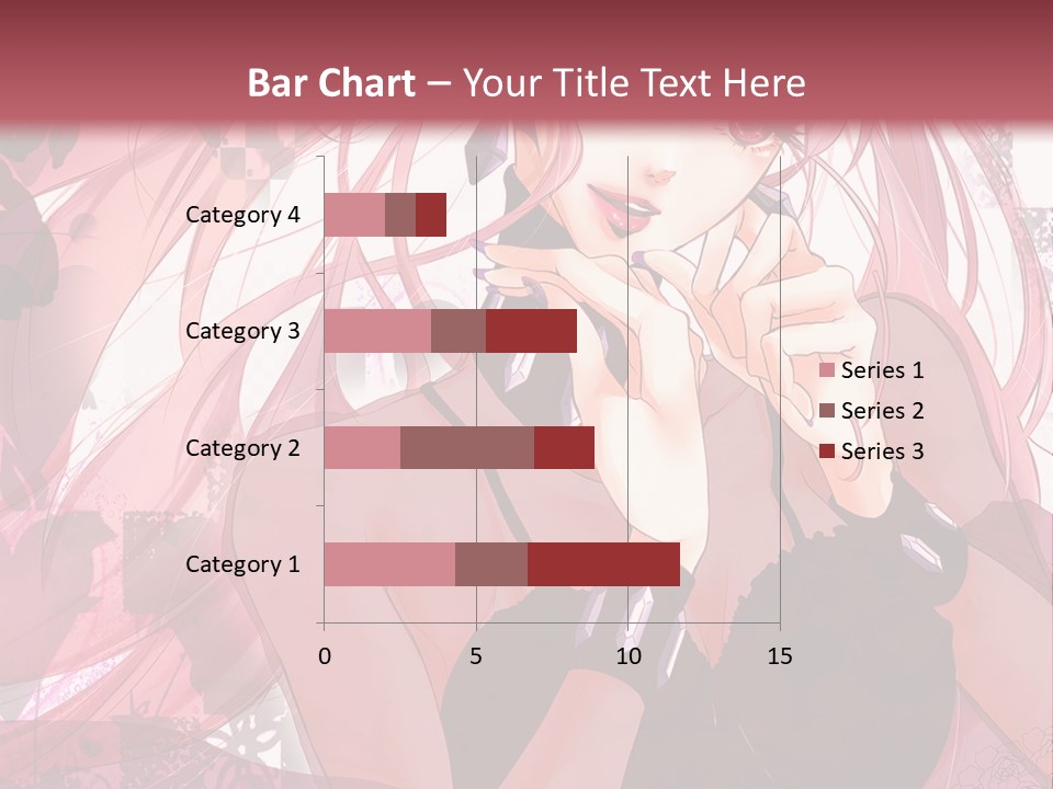 A Woman With Pink Hair Is Talking On A Cell Phone PowerPoint Template