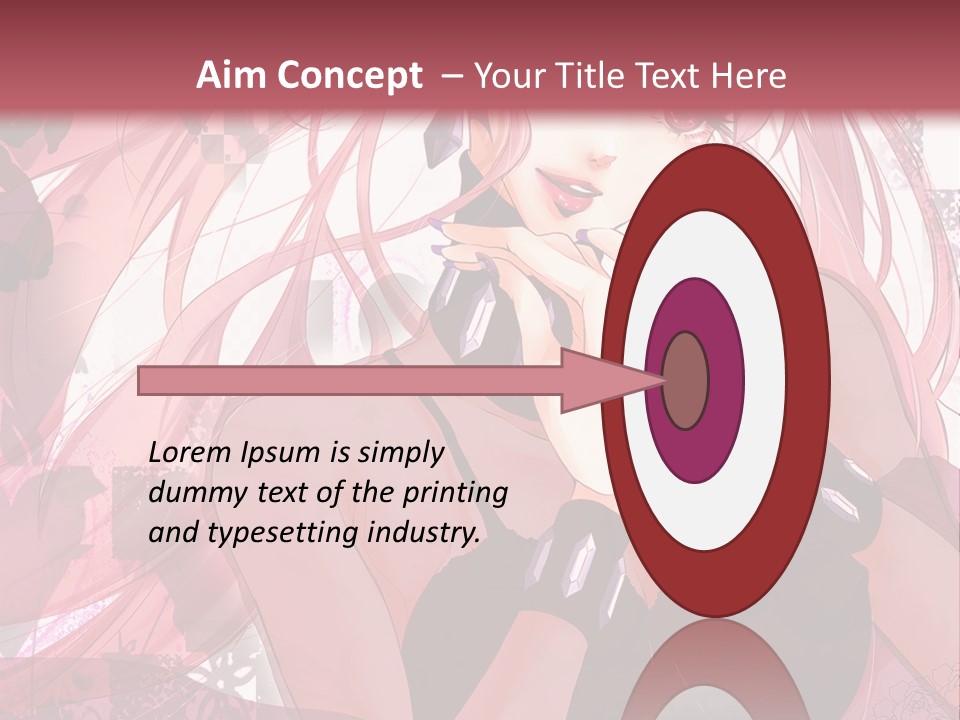 A Woman With Pink Hair Is Talking On A Cell Phone PowerPoint Template