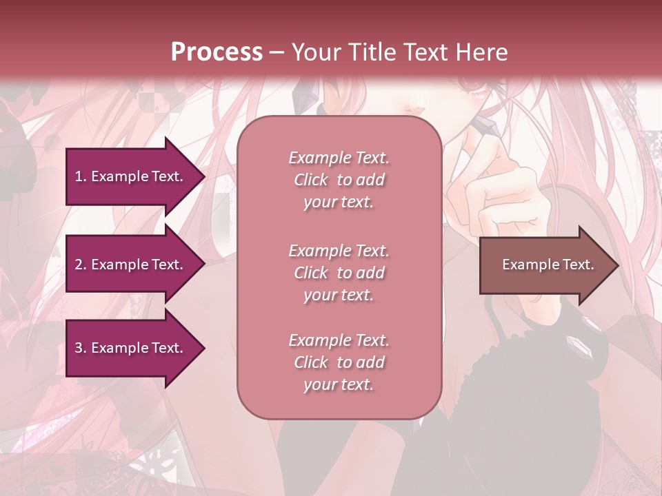 A Woman With Pink Hair Is Talking On A Cell Phone PowerPoint Template