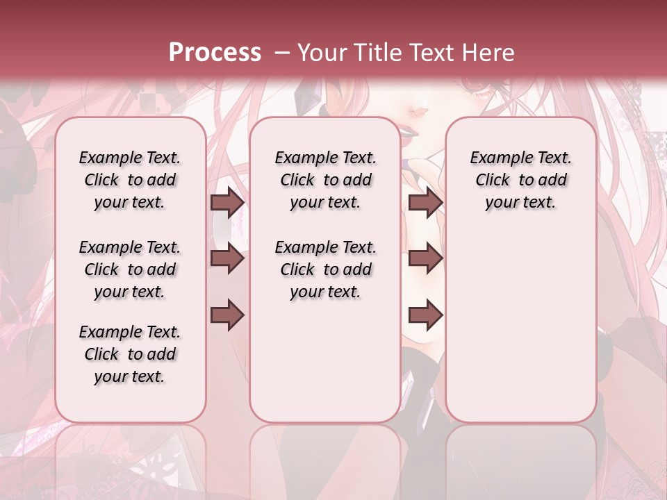 A Woman With Pink Hair Is Talking On A Cell Phone PowerPoint Template