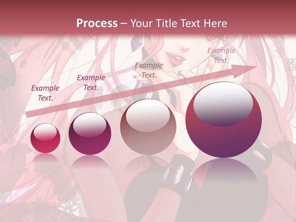 A Woman With Pink Hair Is Talking On A Cell Phone PowerPoint Template