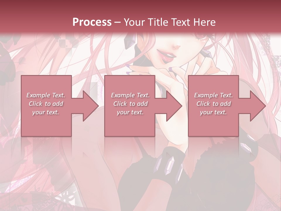 A Woman With Pink Hair Is Talking On A Cell Phone PowerPoint Template