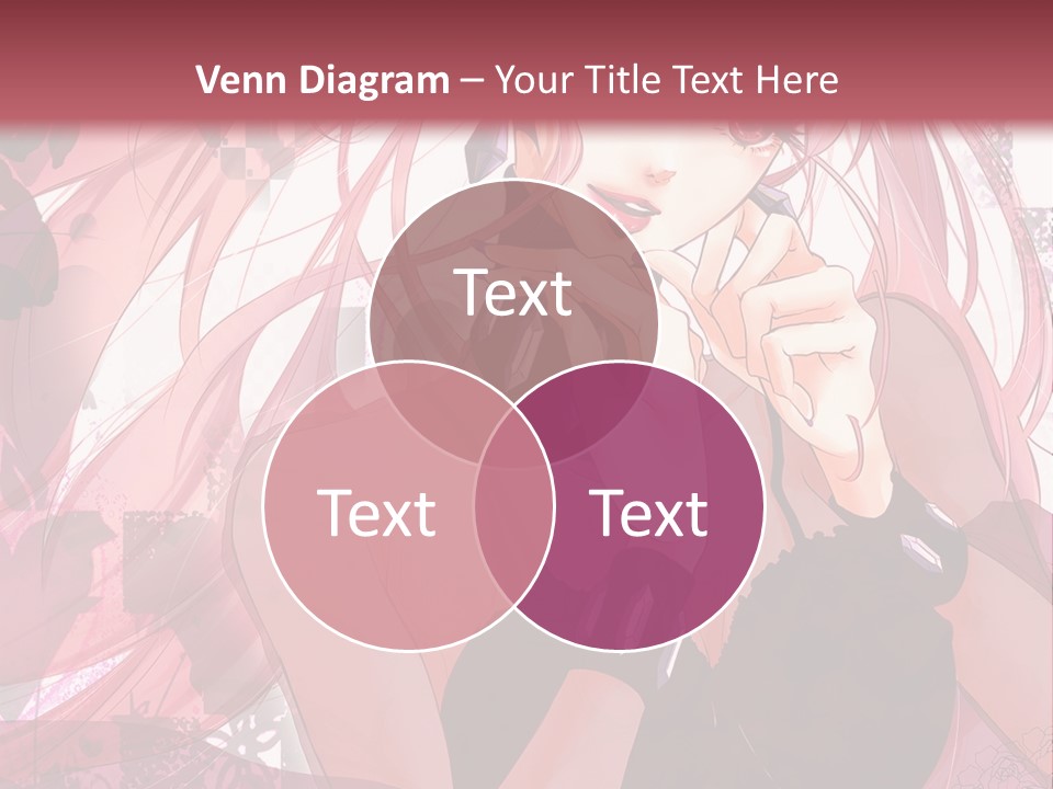 A Woman With Pink Hair Is Talking On A Cell Phone PowerPoint Template