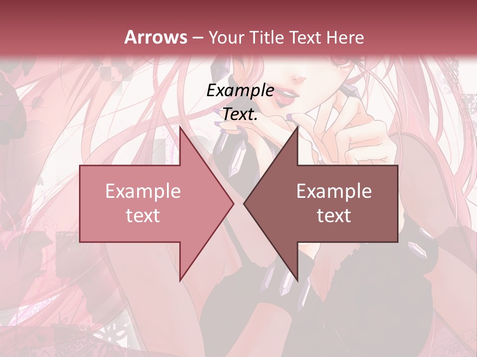 A Woman With Pink Hair Is Talking On A Cell Phone PowerPoint Template