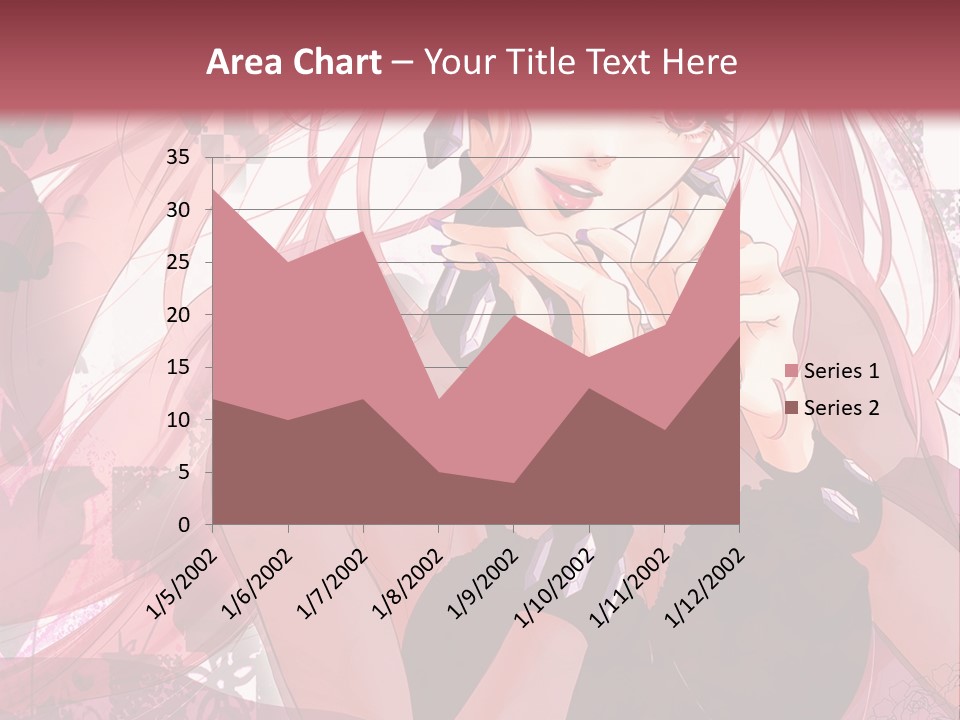 A Woman With Pink Hair Is Talking On A Cell Phone PowerPoint Template