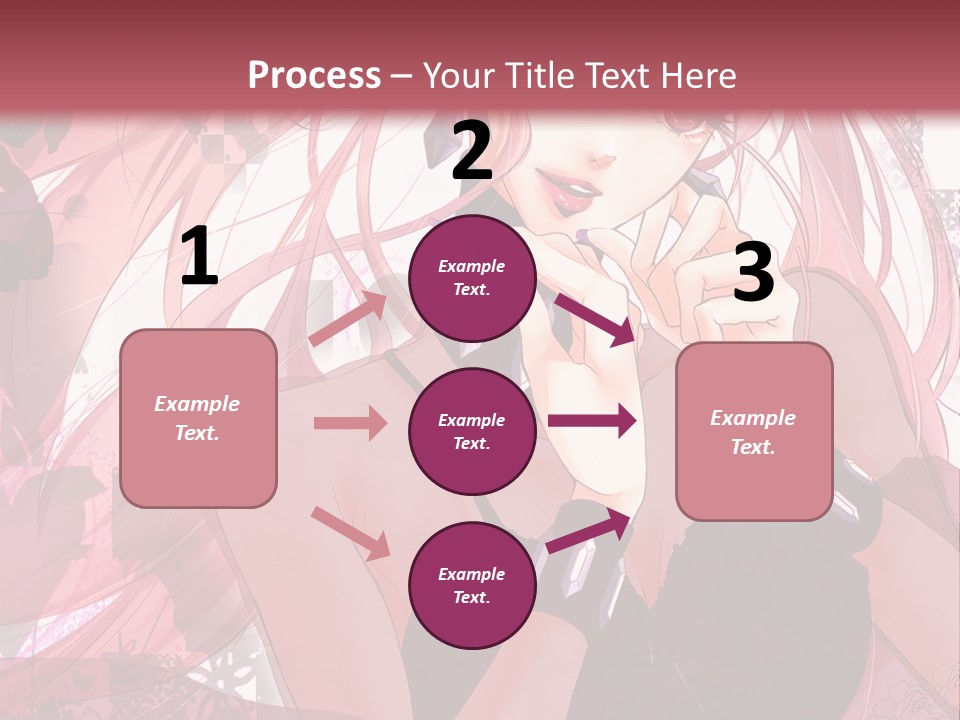A Woman With Pink Hair Is Talking On A Cell Phone PowerPoint Template