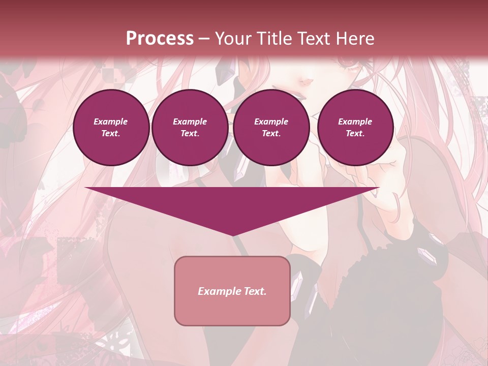 A Woman With Pink Hair Is Talking On A Cell Phone PowerPoint Template