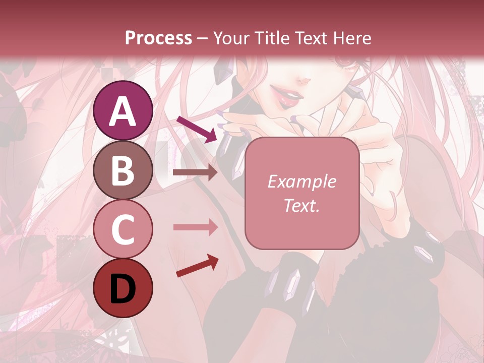 A Woman With Pink Hair Is Talking On A Cell Phone PowerPoint Template