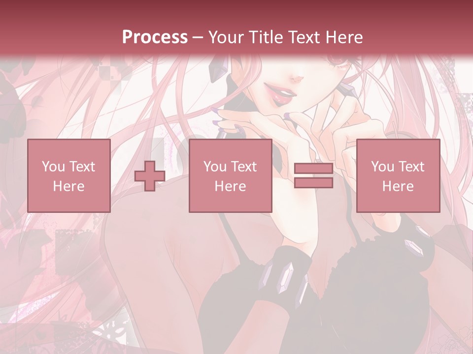 A Woman With Pink Hair Is Talking On A Cell Phone PowerPoint Template