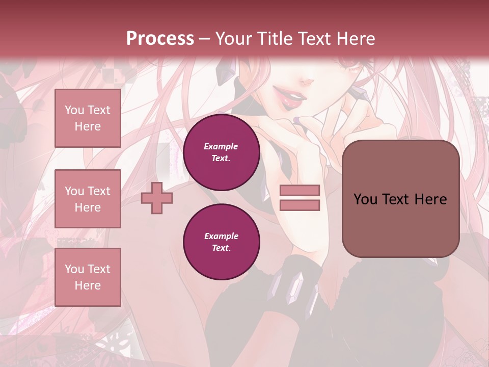 A Woman With Pink Hair Is Talking On A Cell Phone PowerPoint Template
