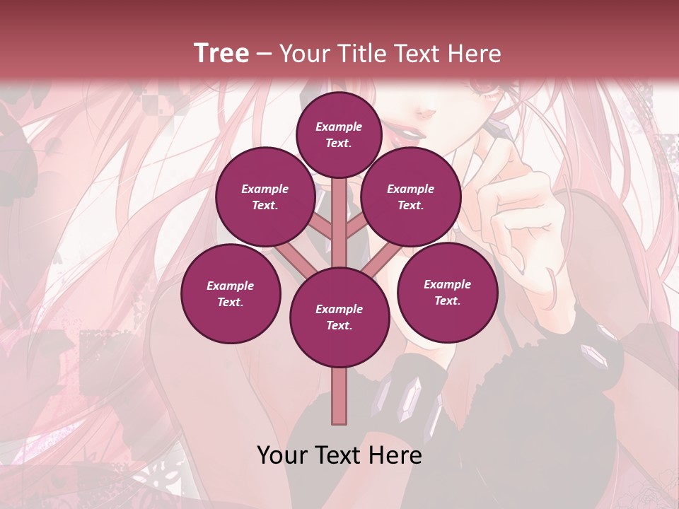 A Woman With Pink Hair Is Talking On A Cell Phone PowerPoint Template