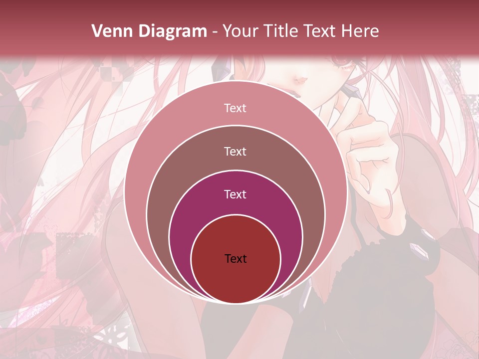 A Woman With Pink Hair Is Talking On A Cell Phone PowerPoint Template