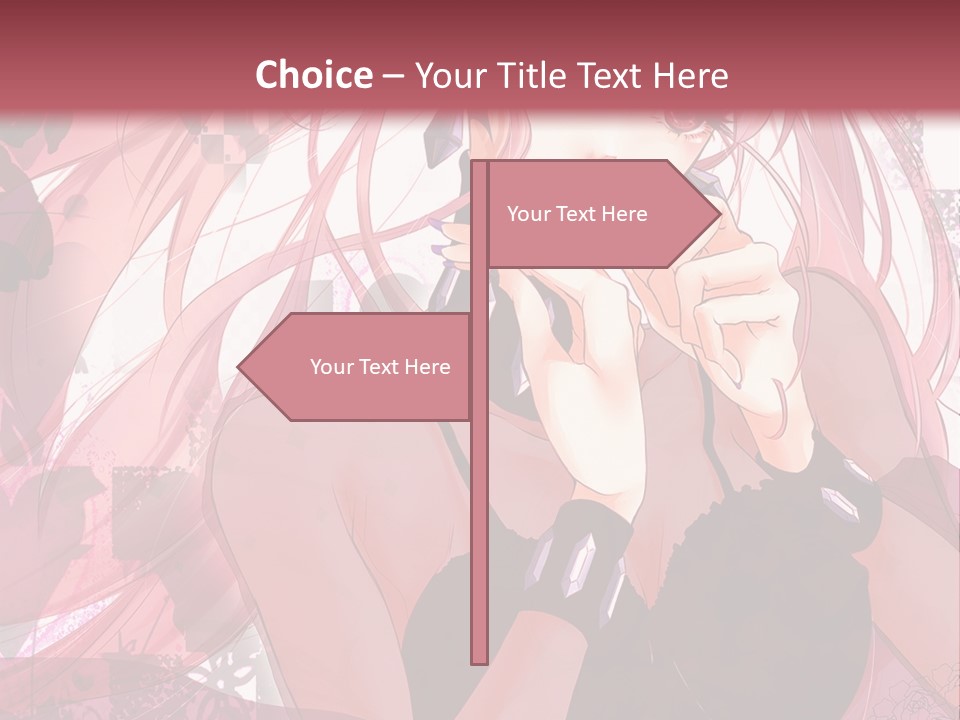 A Woman With Pink Hair Is Talking On A Cell Phone PowerPoint Template