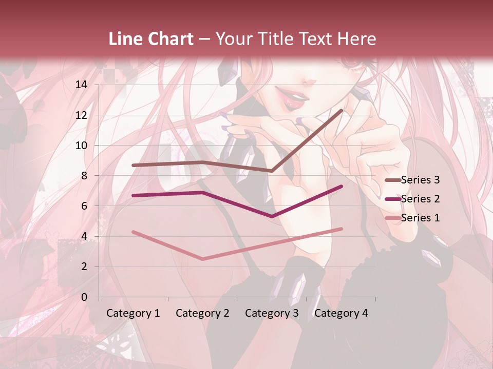 A Woman With Pink Hair Is Talking On A Cell Phone PowerPoint Template
