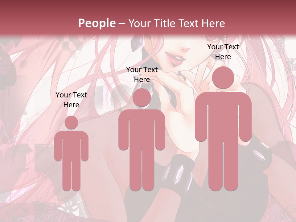 A Woman With Pink Hair Is Talking On A Cell Phone PowerPoint Template