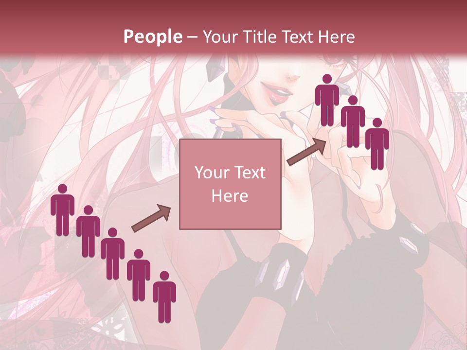 A Woman With Pink Hair Is Talking On A Cell Phone PowerPoint Template